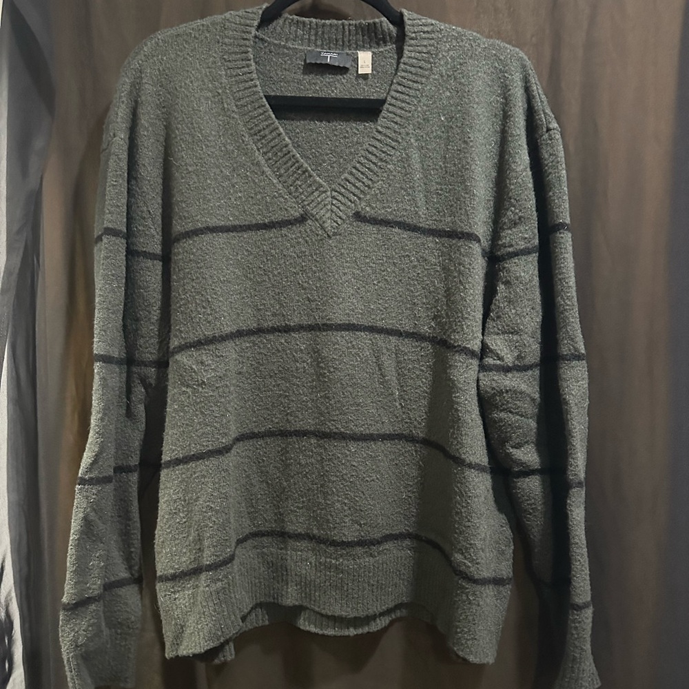 Women’s Green Striped Sweater